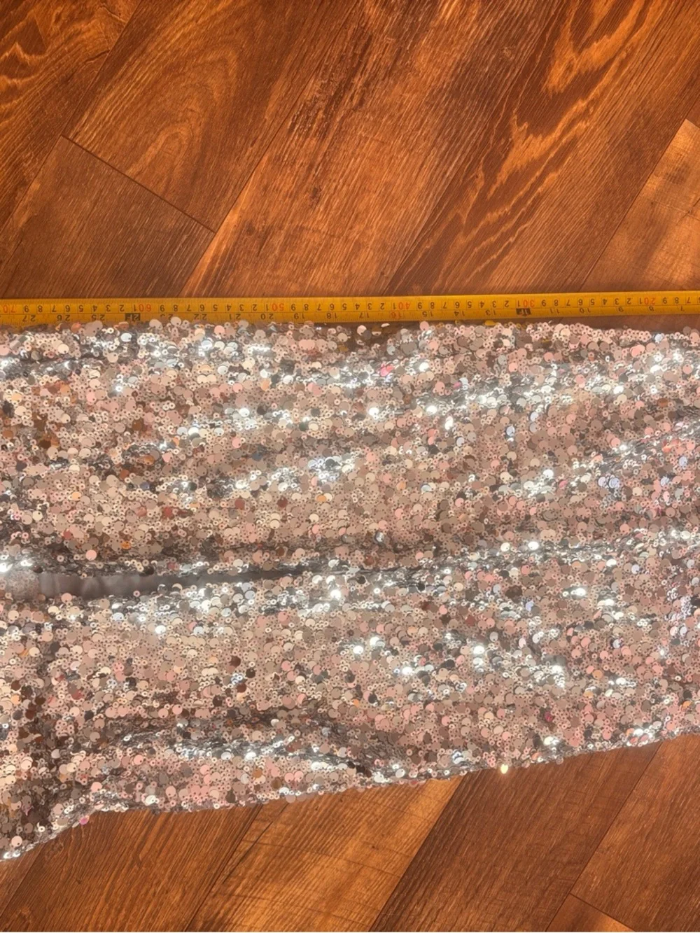 ⭐️NEW Mango Silver Sequin Midi Skirt - Picture 7 of 9